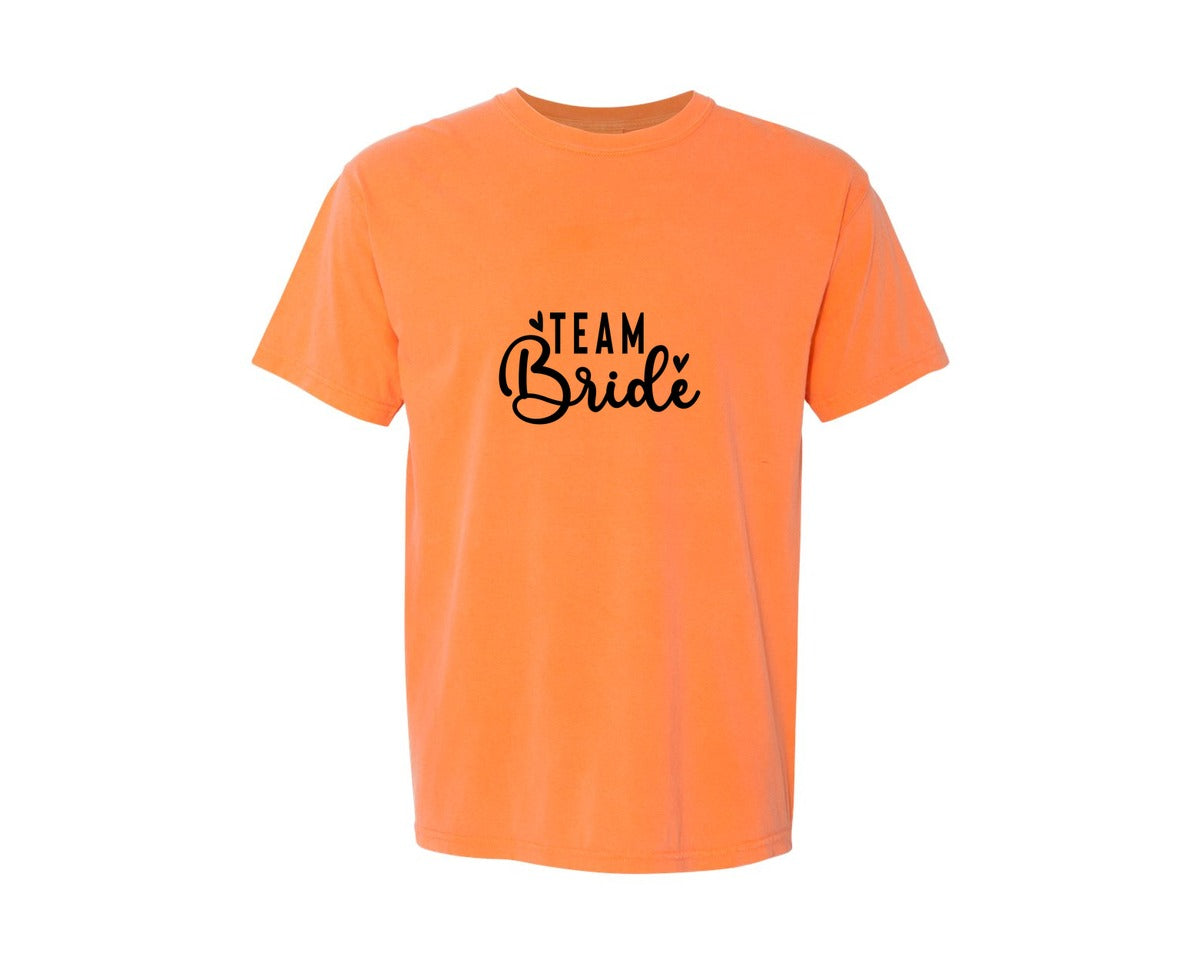 brand:Comfort Colors|color:Melon|Team Bride Bride Graphic T-Shirt