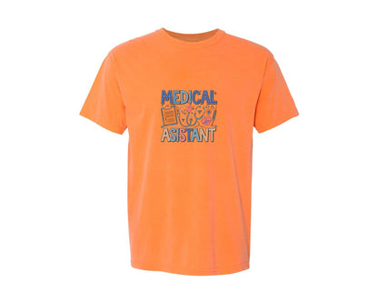 brand:Comfort Colors|color:Melon|Medical Assistant 7 Graphic T-Shirt