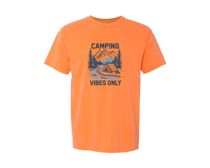 brand:Comfort Colors|color:Melon|Camping Vibes Only Outdoor Adventure Tee Graphic T-Shirt