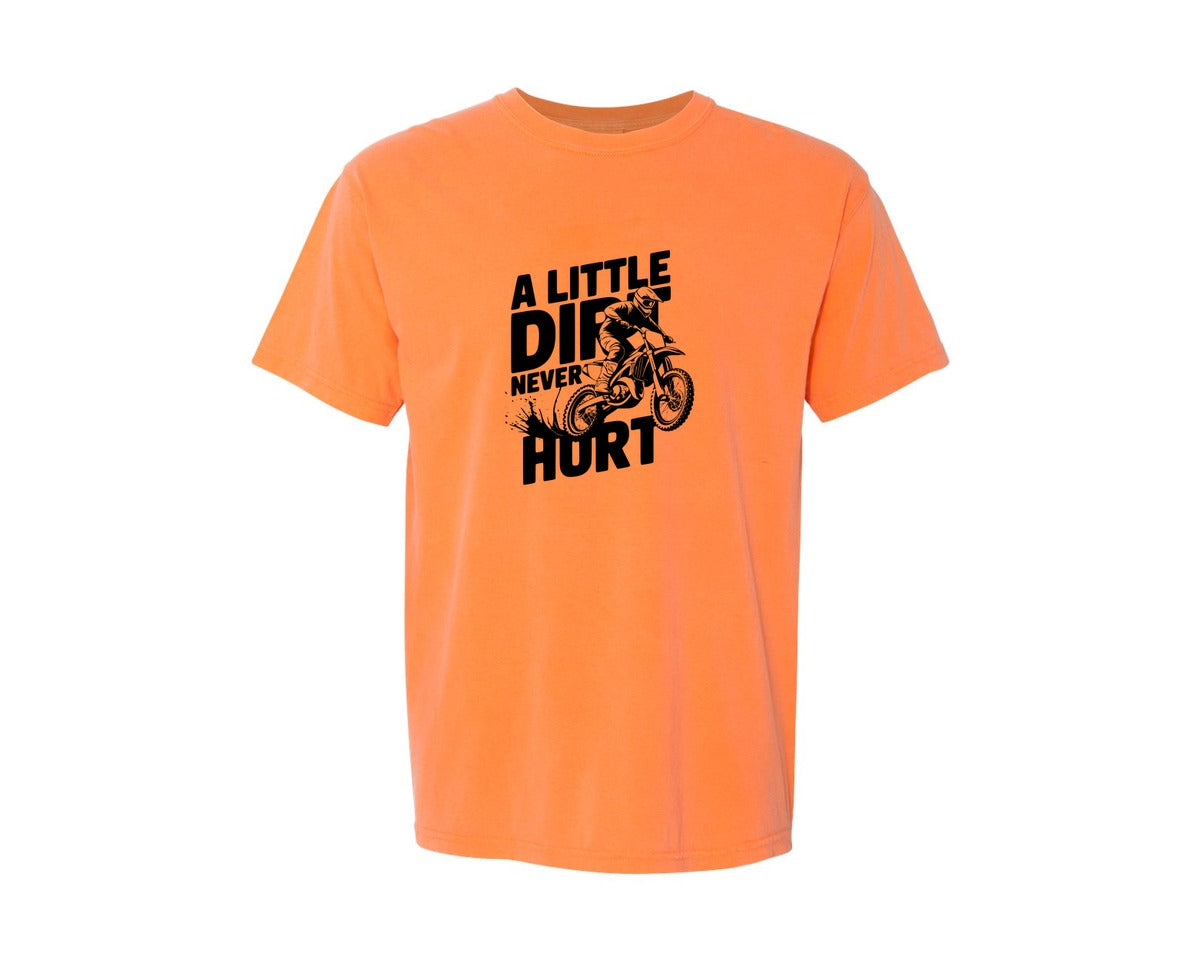 brand:Comfort Colors|color:Melon|A Little Dirt Never Hurt T Shirt Des Graphic T-Shirt