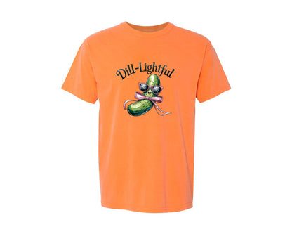 brand:Comfort Colors|color:Melon|Dill Lightful Funny Pickle 2 Graphic T-Shirt
