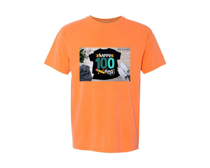 brand:Comfort Colors|color:Melon|100 Days Of School Shirt 10 Graphic T-Shirt