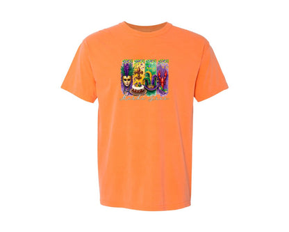 brand:Comfort Colors|color:Melon|Mardi Gras Coquette 2 Graphic T-Shirt