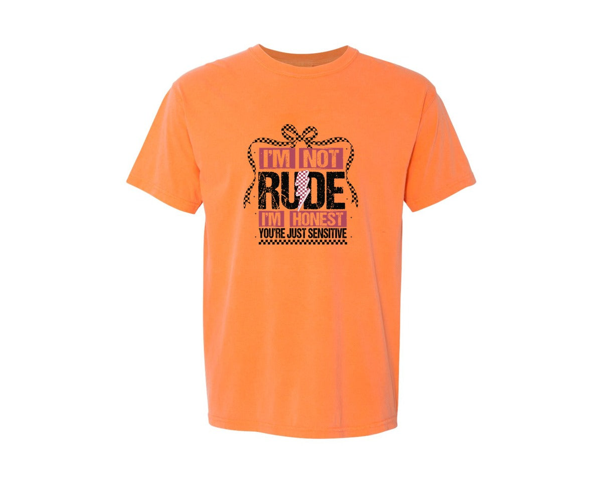 brand:Comfort Colors|color:Melon|Im Not Rude Snarky Sarcastic 2 Graphic T-Shirt