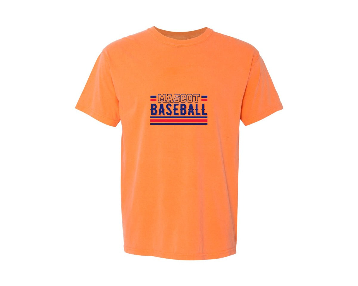 brand:Comfort Colors|color:Melon|Baseball Team Baseball Mom 2 Graphic T-Shirt