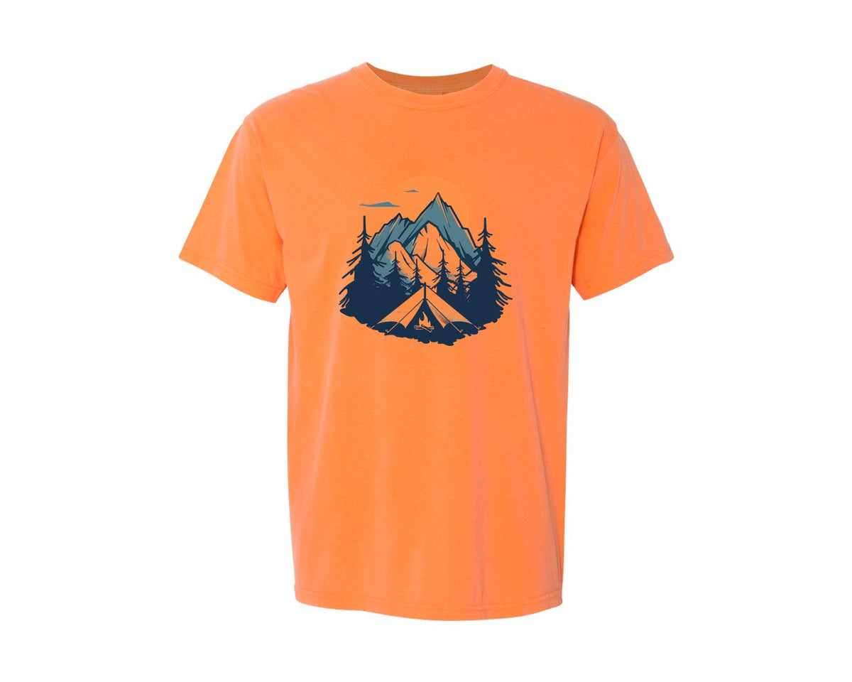 brand:Comfort Colors|color:Melon|Sunset Camping Adventure T Shirt Design 8 Graphic T-Shirt