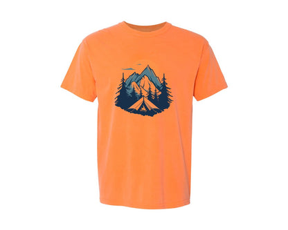 brand:Comfort Colors|color:Melon|Sunset Camping Adventure T Shirt Design 8 Graphic T-Shirt