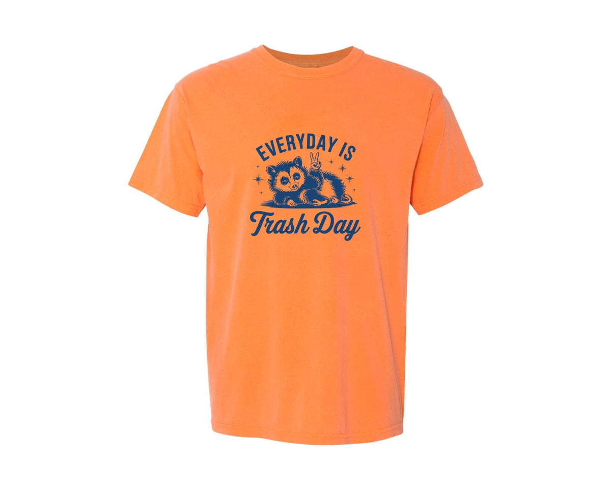 brand:Comfort Colors|color:Melon|Everyday Is Trash Day Design Graphic T-Shirt