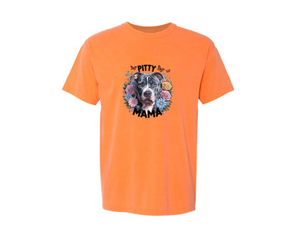 brand:Comfort Colors|color:Melon|Pitty Mama Cute Pitbull Dog 2 Graphic T-Shirt