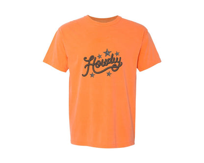 brand:Comfort Colors|color:Melon|Howdy Western Cowboy Rope Graphic T-Shirt