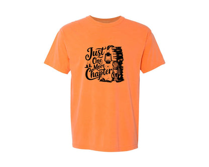 brand:Comfort Colors|color:Melon|Just One More Chapter T Shirt Design Graphic T-Shirt
