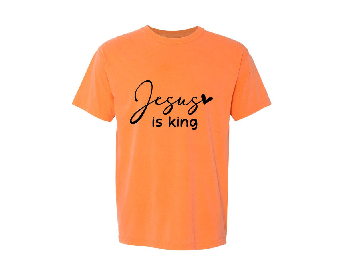 brand:Comfort Colors|color:Melon|Jesus Is King Jesus Christian 3 Graphic T-Shirt