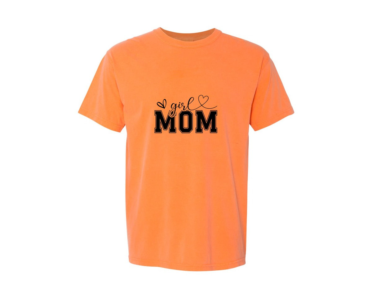 brand:Comfort Colors|color:Melon|Girl Mom Mothers Day Mama Graphic T-Shirt
