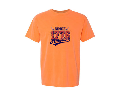 brand:Comfort Colors|color:Melon|1776 America Independence Day T Shirt Graphic T-Shirt
