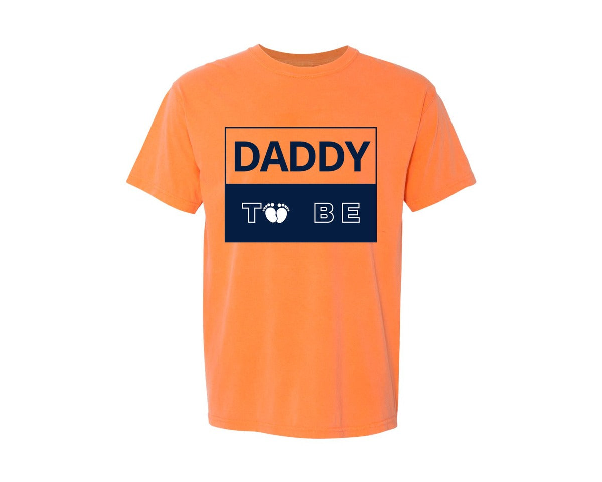 brand:Comfort Colors|color:Melon|Daddy To Be Pregnancy Announcement 2 Graphic T-Shirt