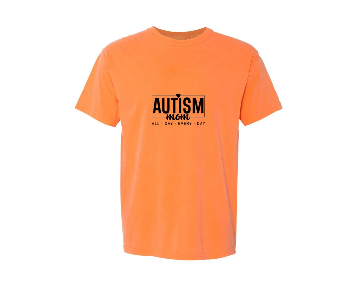 brand:Comfort Colors|color:Melon|Autism Advocacy Autism Mom Love Graphic T-Shirt
