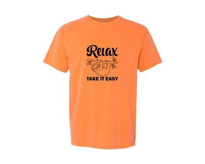 brand:Comfort Colors|color:Melon|Relax Take It Easy T Shirt Graphic T-Shirt