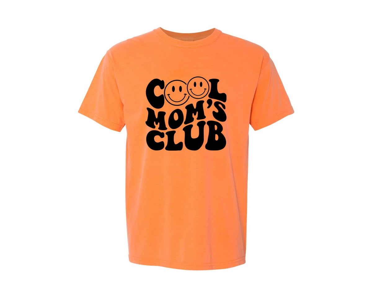 brand:Comfort Colors|color:Melon|Cool Moms Club Wavy 2 Graphic T-Shirt