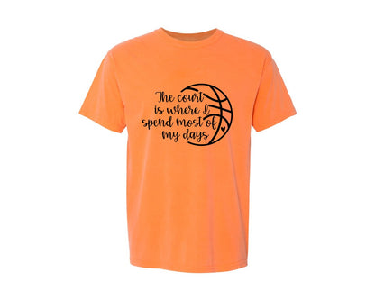 brand:Comfort Colors|color:Melon|Basketball Mom 80 Graphic T-Shirt