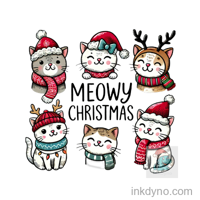 Meowy Christmas PNG
