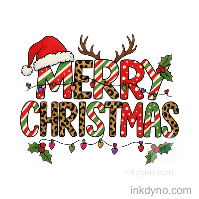 Merry Christmas_2 DTF Transfer – Ready to Press (Christmas)