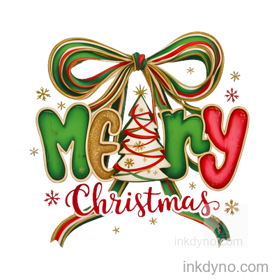 Merry Christmas DTF Transfer - Ready to Press Apparel Design
