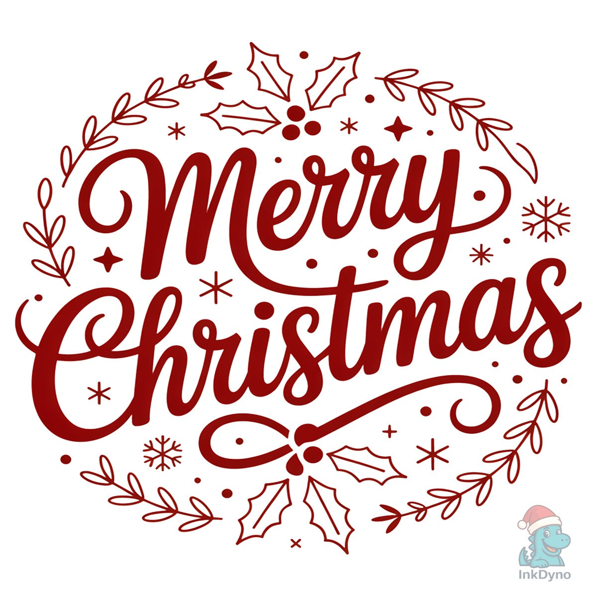 Merry Christmas Festive Typography Design