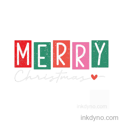 Merry Texture White-01 DTF Transfer – Ready to Press (Christmas)