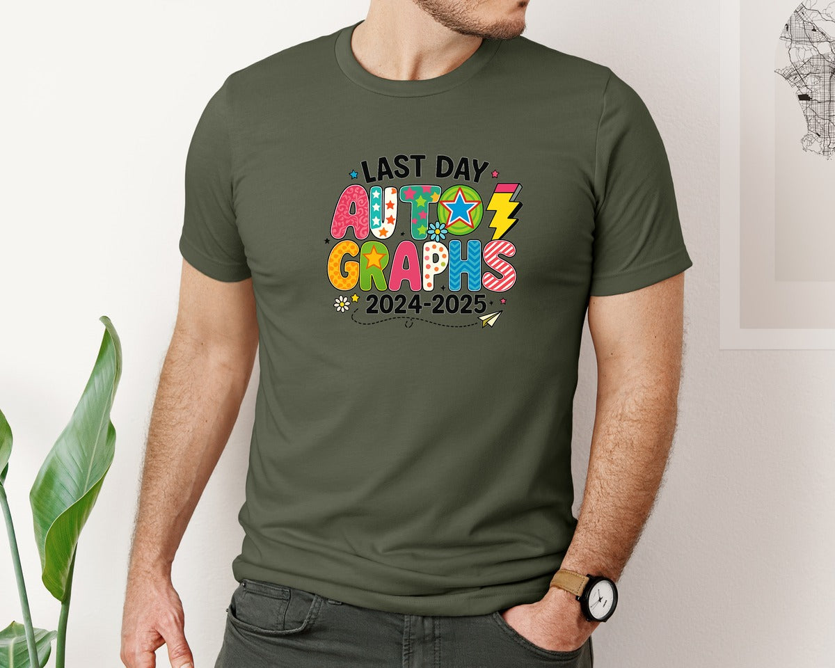 brand:Bella Canvas|color:Military Green|Last Day Autographs 2025 Graphic T-Shirt