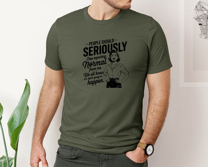 brand:Bella Canvas|color:Military Green|Vintage Funny Trendy Woman Shirt Design Graphic T-Shirt
