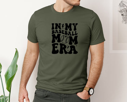 brand:Bella Canvas|color:Military Green|Retro Sports Mom In My Mom Era Graphic T-Shirt