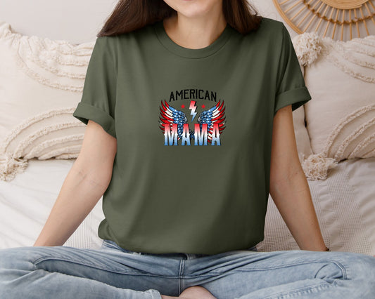 American Mama 4Th Of July Mom Graphic T-Shirt