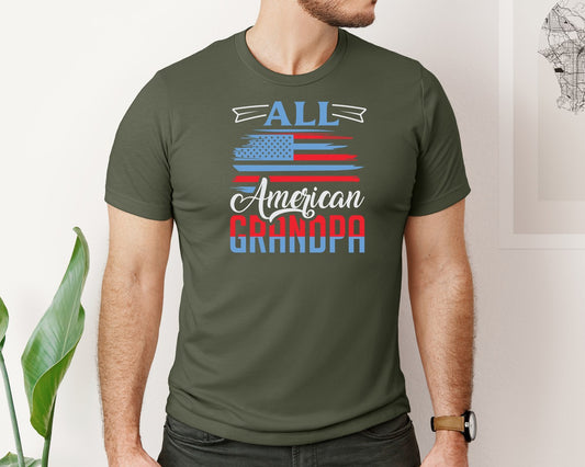All American Grandpa T Shirt Design Graphic T-Shirt