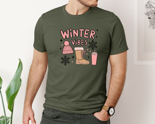 Cozy Winter Vibes Graphic T-Shirt
