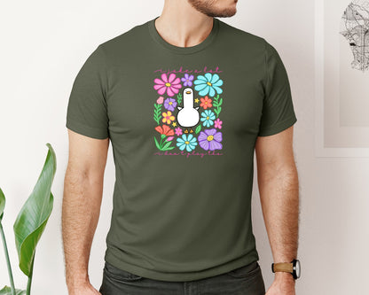 brand:Bella Canvas|color:Military Green|Sarcastic Goose Boho Floral Graphic T-Shirt