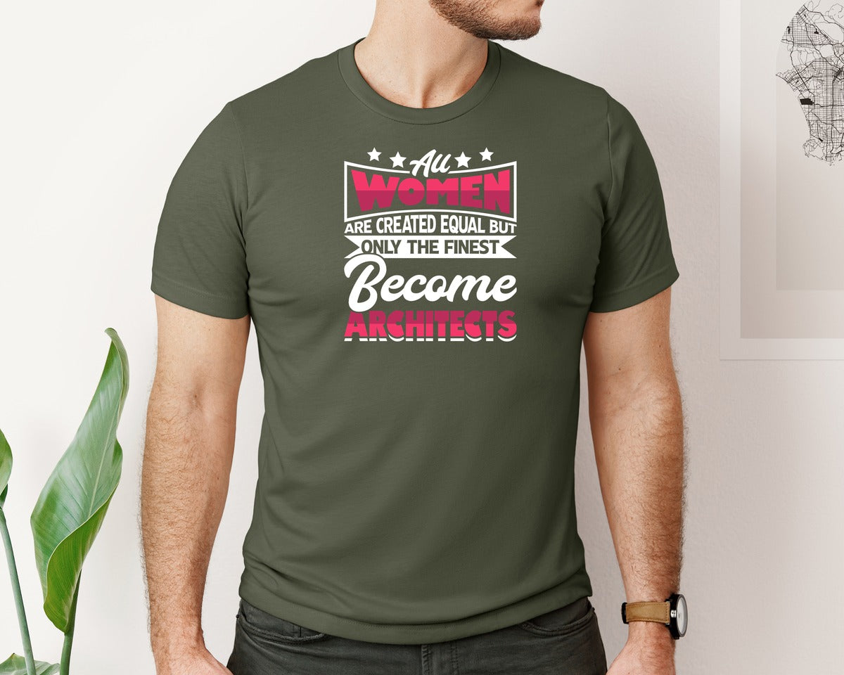 brand:Bella Canvas|color:Military Green|Architect Architecture T Shirt Design 161 Graphic T-Shirt
