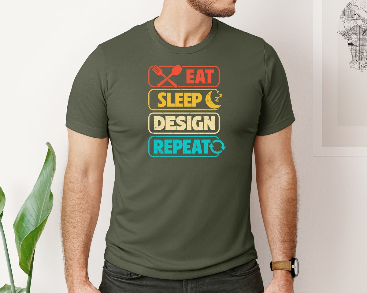 brand:Bella Canvas|color:Military Green|Architect Architecture T Shirt Design 157 Graphic T-Shirt
