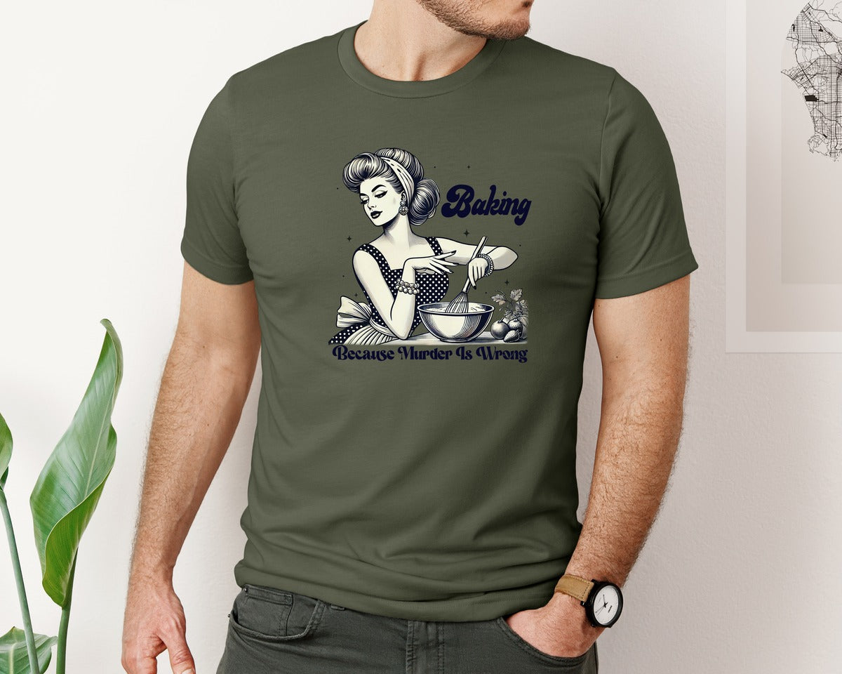 brand:Bella Canvas|color:Military Green|Trendy Vintage Graphic T-Shirt