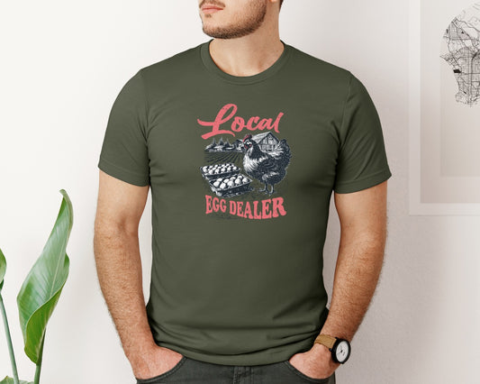 Local Egg Dealer Chicken Farm Shirt Graphic T-Shirt