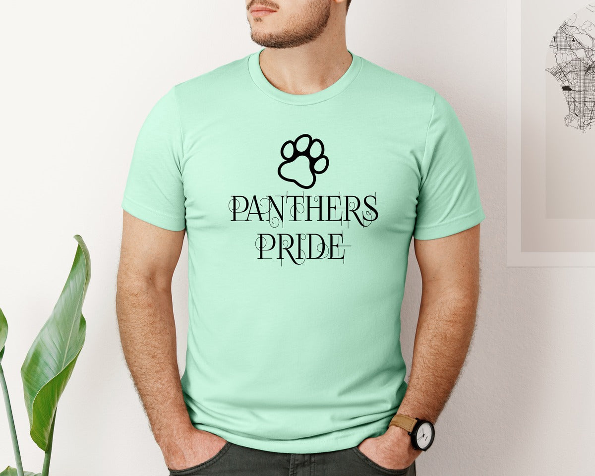 brand:Bella Canvas|color:Mint|Panthers Pride Vector Design For T Shirt Graphic T-Shirt