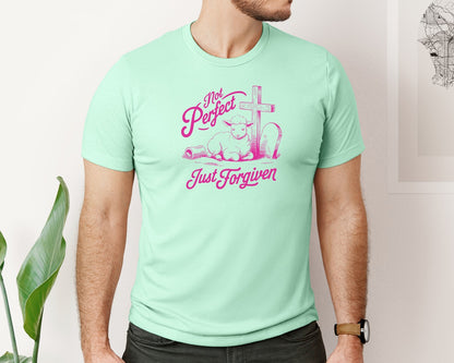 brand:Bella Canvas|color:Mint|Not Perfect Just Forgiven Design 18 Graphic T-Shirt