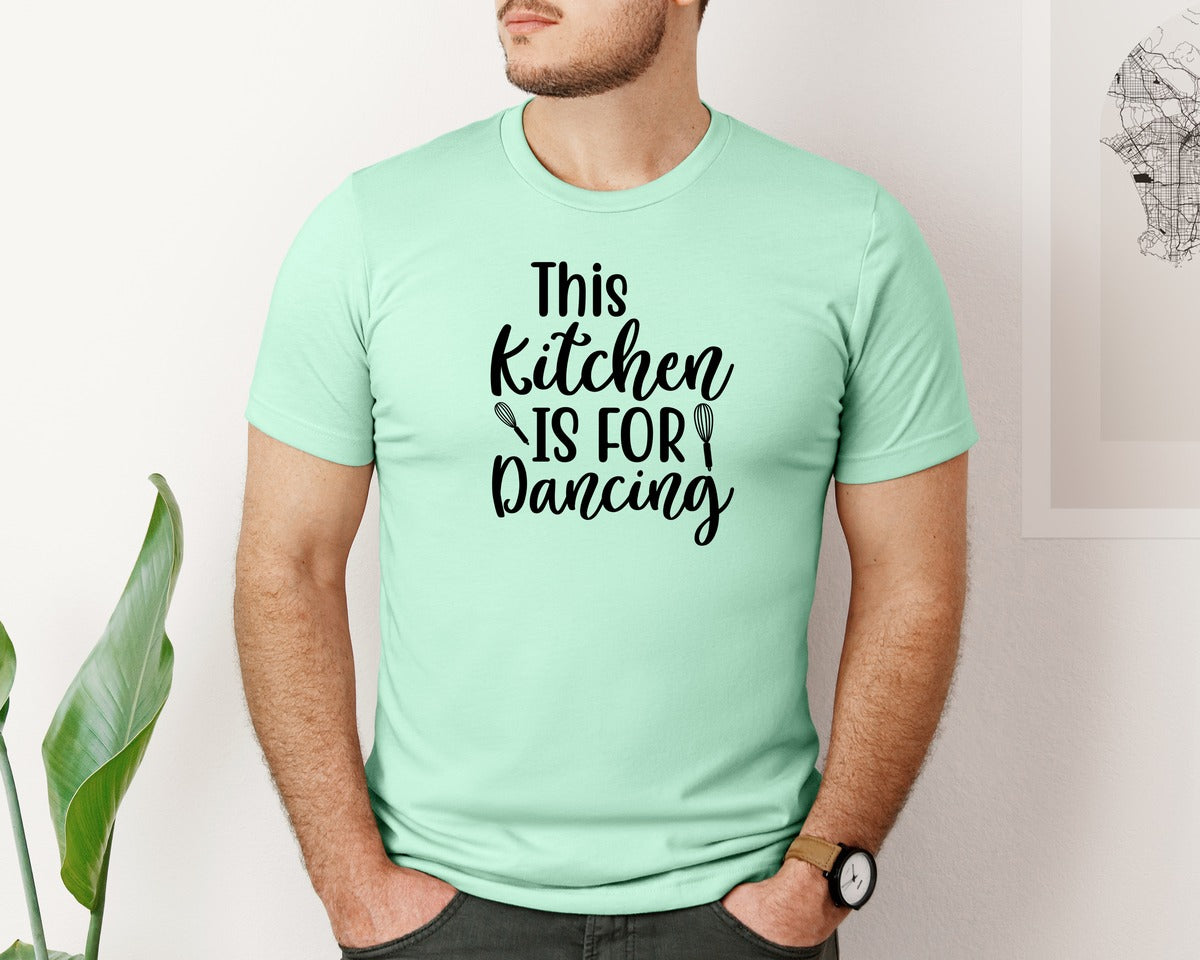 brand:Bella Canvas|color:Mint|Home Cooking Funny Kitchen T Shirt Graphic T-Shirt