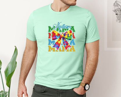 brand:Bella Canvas|color:Mint|Autism Awareness Autism Graphic T-Shirt