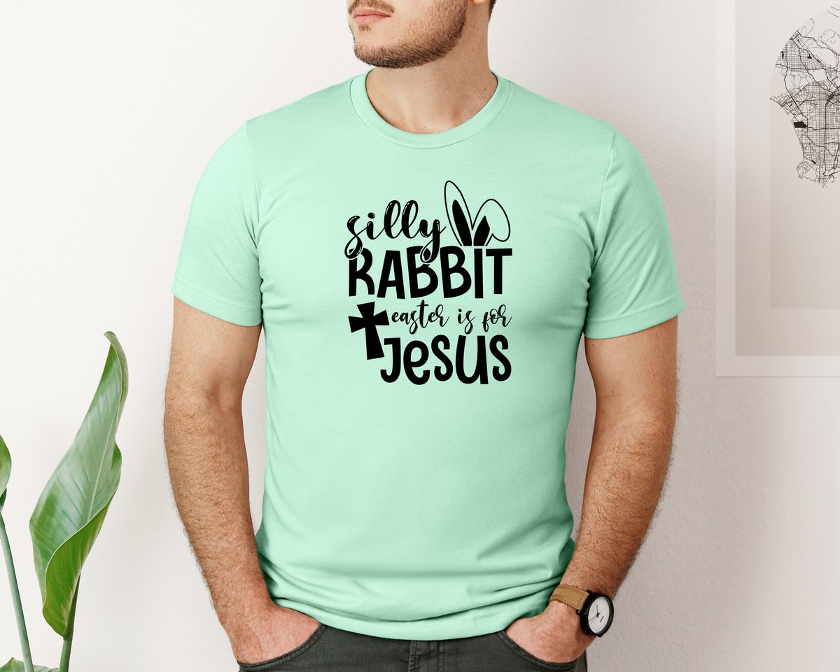 brand:Bella Canvas|color:Mint|Silly Rabbit Easter Is For Jesus Ea Graphic T-Shirt