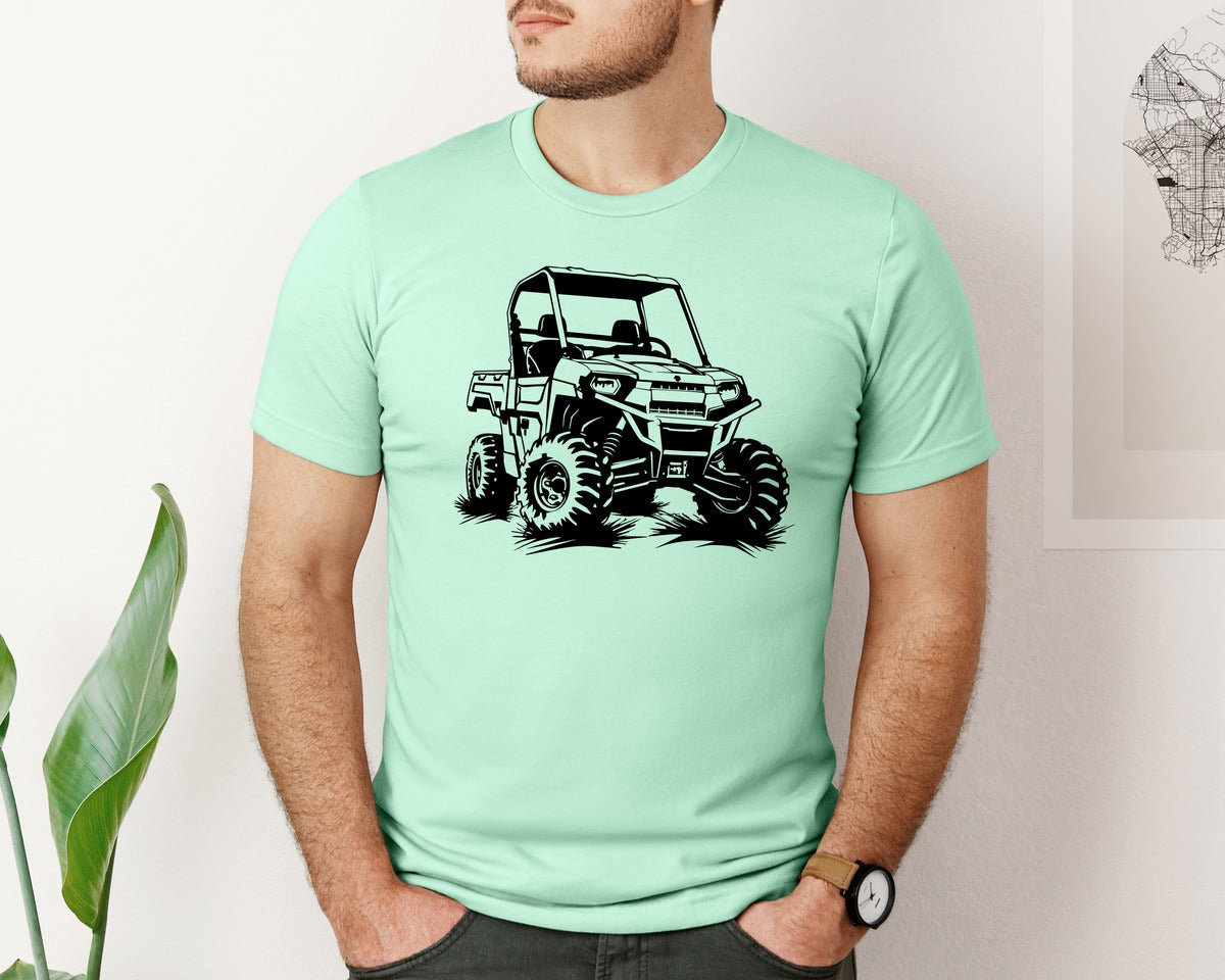 brand:Bella Canvas|color:Mint|Atv Atv Riding Graphic T-Shirt