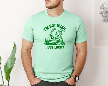 brand:Bella Canvas|color:Mint|Im Not Irish Just Lucky Design Graphic T-Shirt
