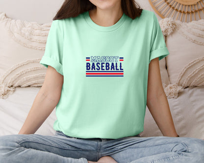 brand:Bella Canvas|color:Mint|Baseball Team Baseball Mom 2 Graphic T-Shirt