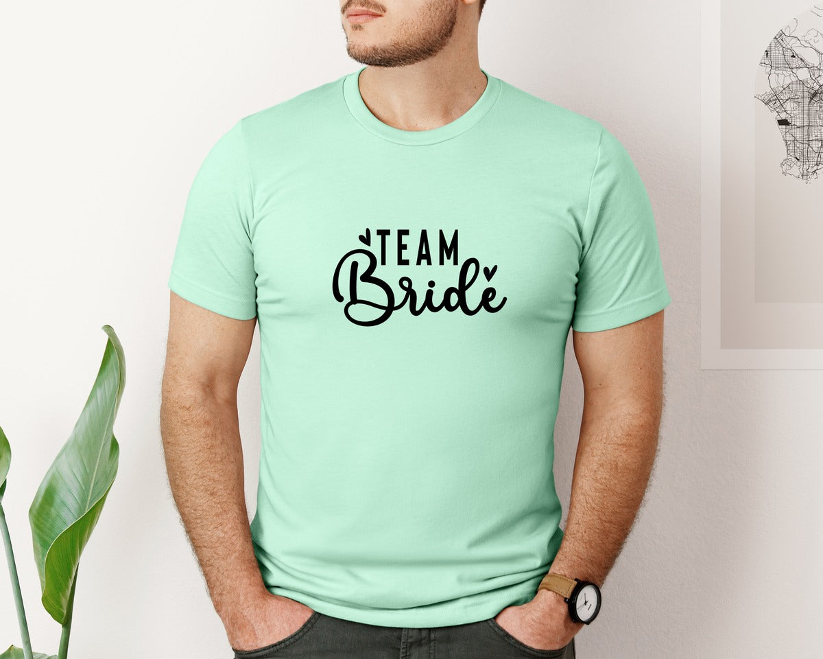 brand:Bella Canvas|color:Mint|Team Bride Bride Graphic T-Shirt
