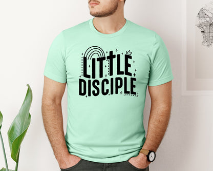 brand:Bella Canvas|color:Mint|Retro Little Disciple Tshirt Kids Graphic T-Shirt