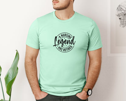 brand:Bella Canvas|color:Mint|A Nursing Legend Has Retired 20 Graphic T-Shirt
